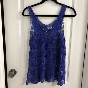 S Pins and Needles Purple Lace Tank